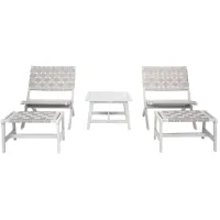 Shea 5-pc. Patio Set in White by Safavieh