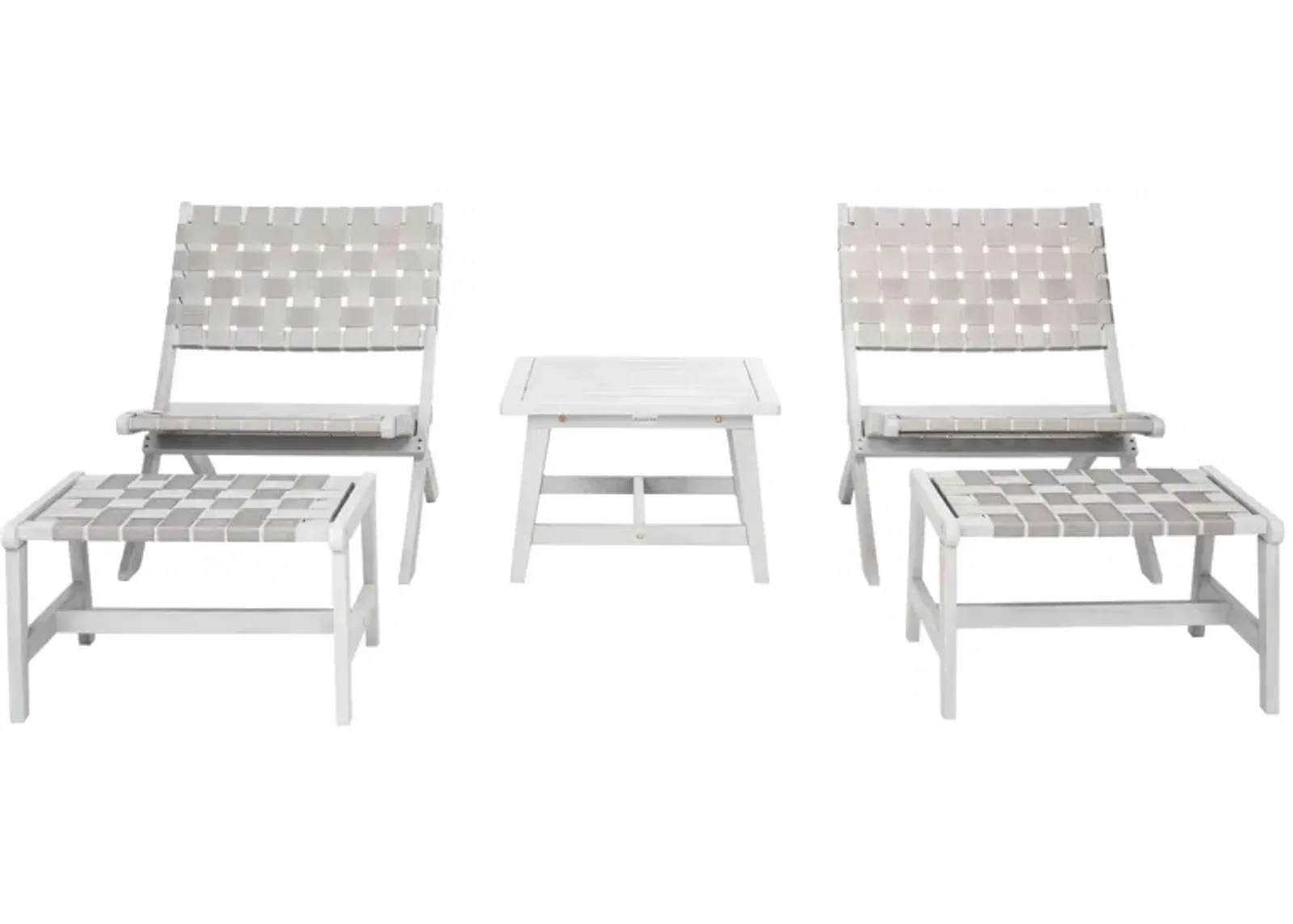 Shea 5-pc. Patio Set in White by Safavieh