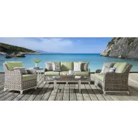Grand Isle 5-pc Outdoor Living Set in Soft Granite by South Sea Outdoor Living