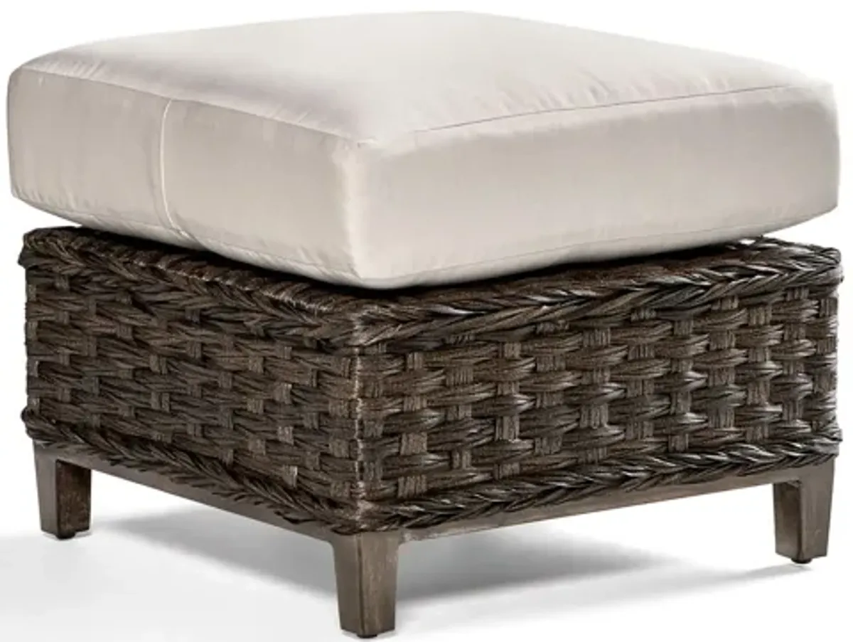 Grand Isle Outdoor Ottoman in Dark Carmel by South Sea Outdoor Living