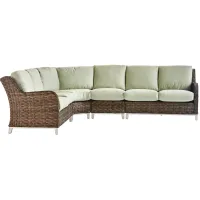 Grand Isle 4-Pc Outdoor Sectional in Dark Carmel by South Sea Outdoor Living