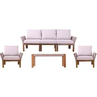 Savoy 4-pc. Outdoor Seating Set in Natural by SEI Furniture