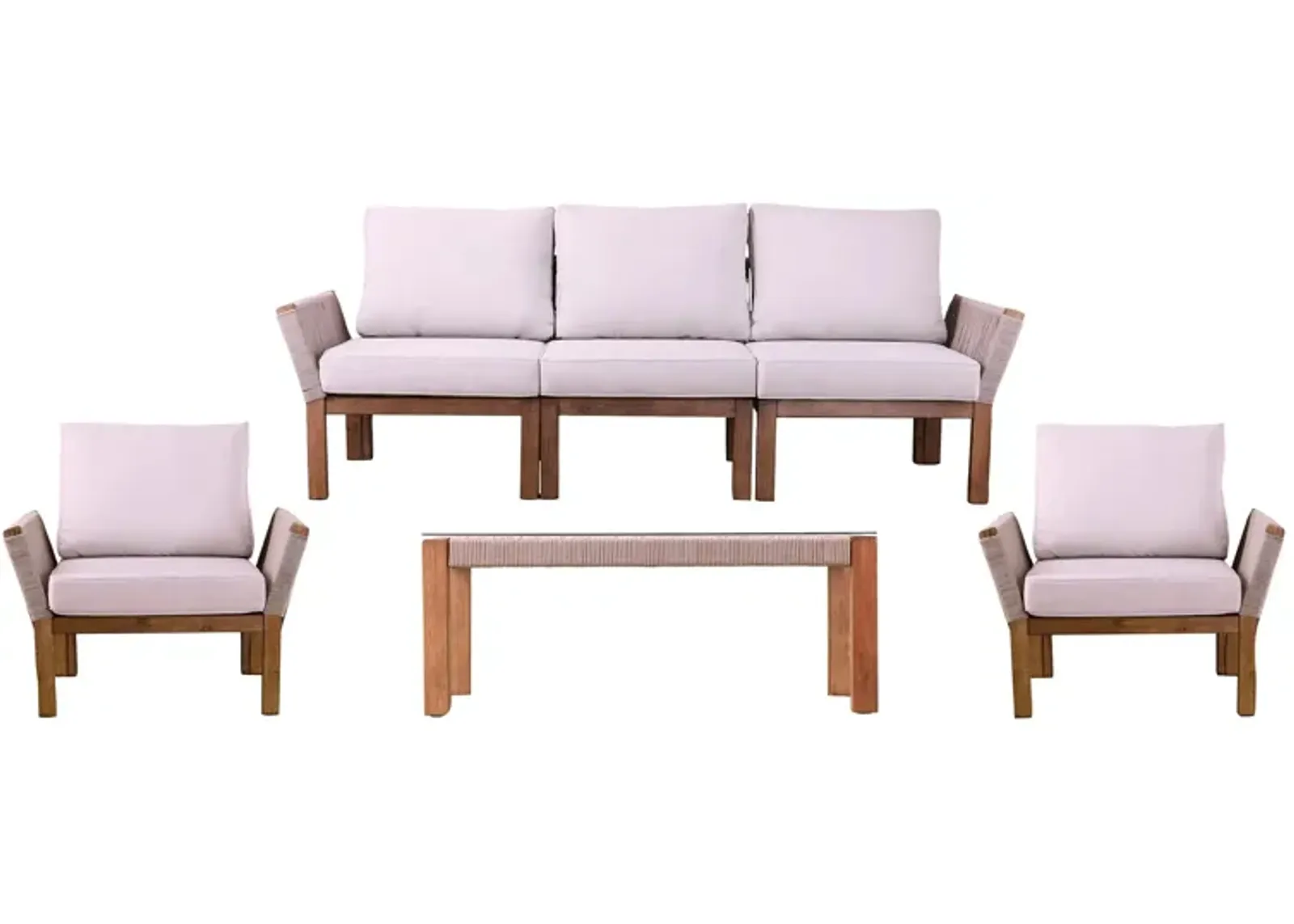 Savoy 4-pc. Outdoor Seating Set in Natural by SEI Furniture