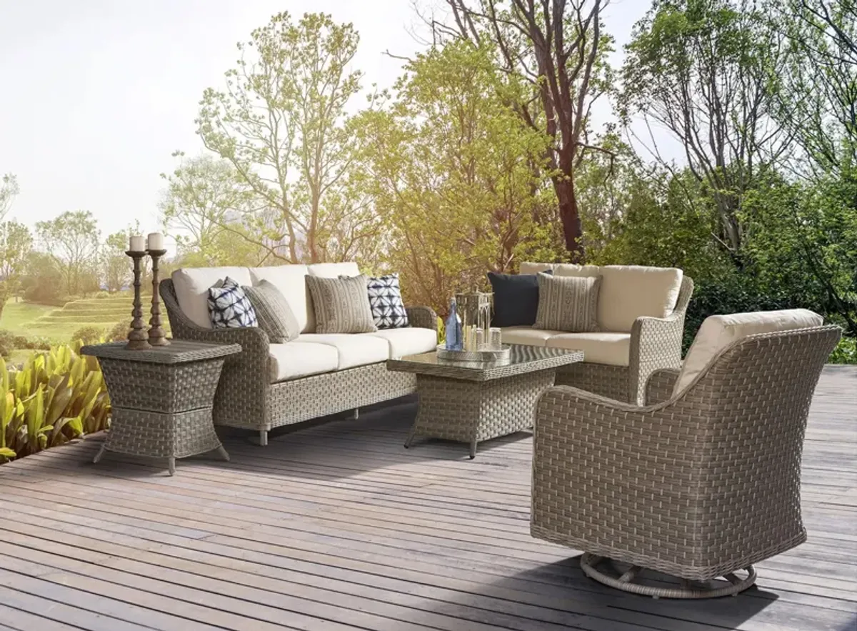 Mayfair 5-Pc Outdoor Living Set in Pebble by South Sea Outdoor Living