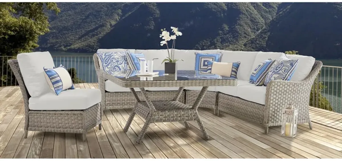 Mayfair 4-Pc. Outdoor Sectional in Pebble by South Sea Outdoor Living