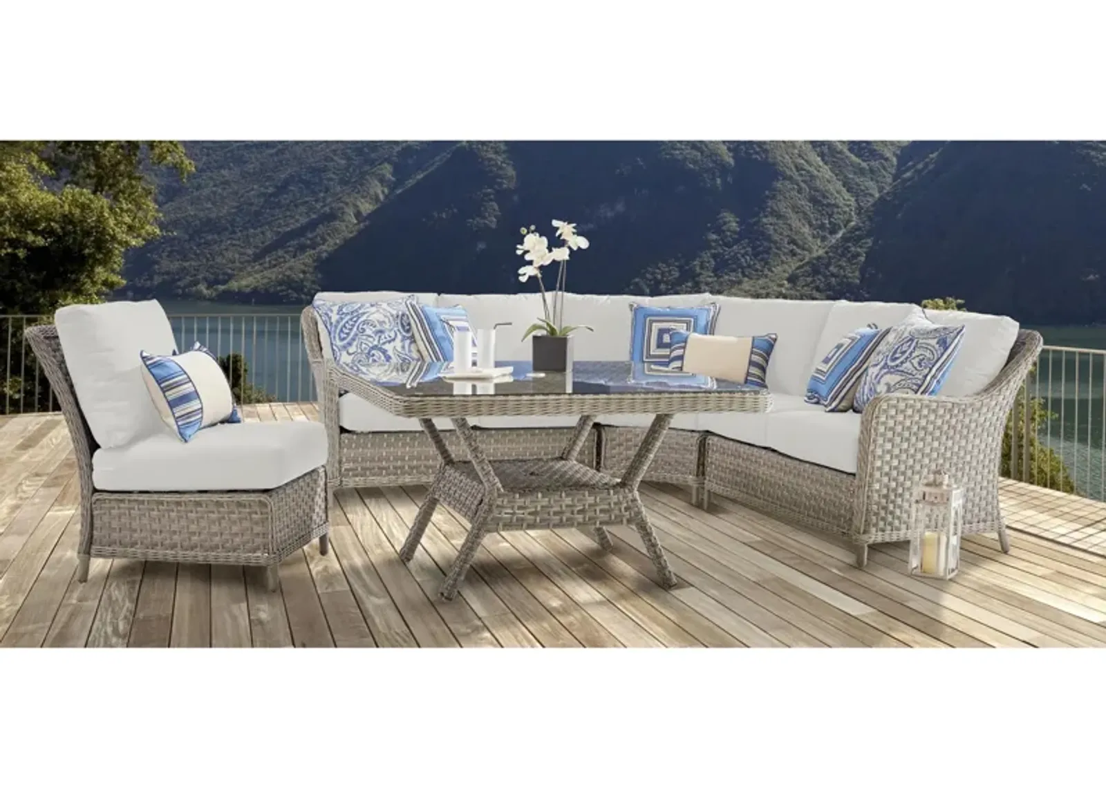 Mayfair 4-Pc. Outdoor Sectional in Pebble by South Sea Outdoor Living