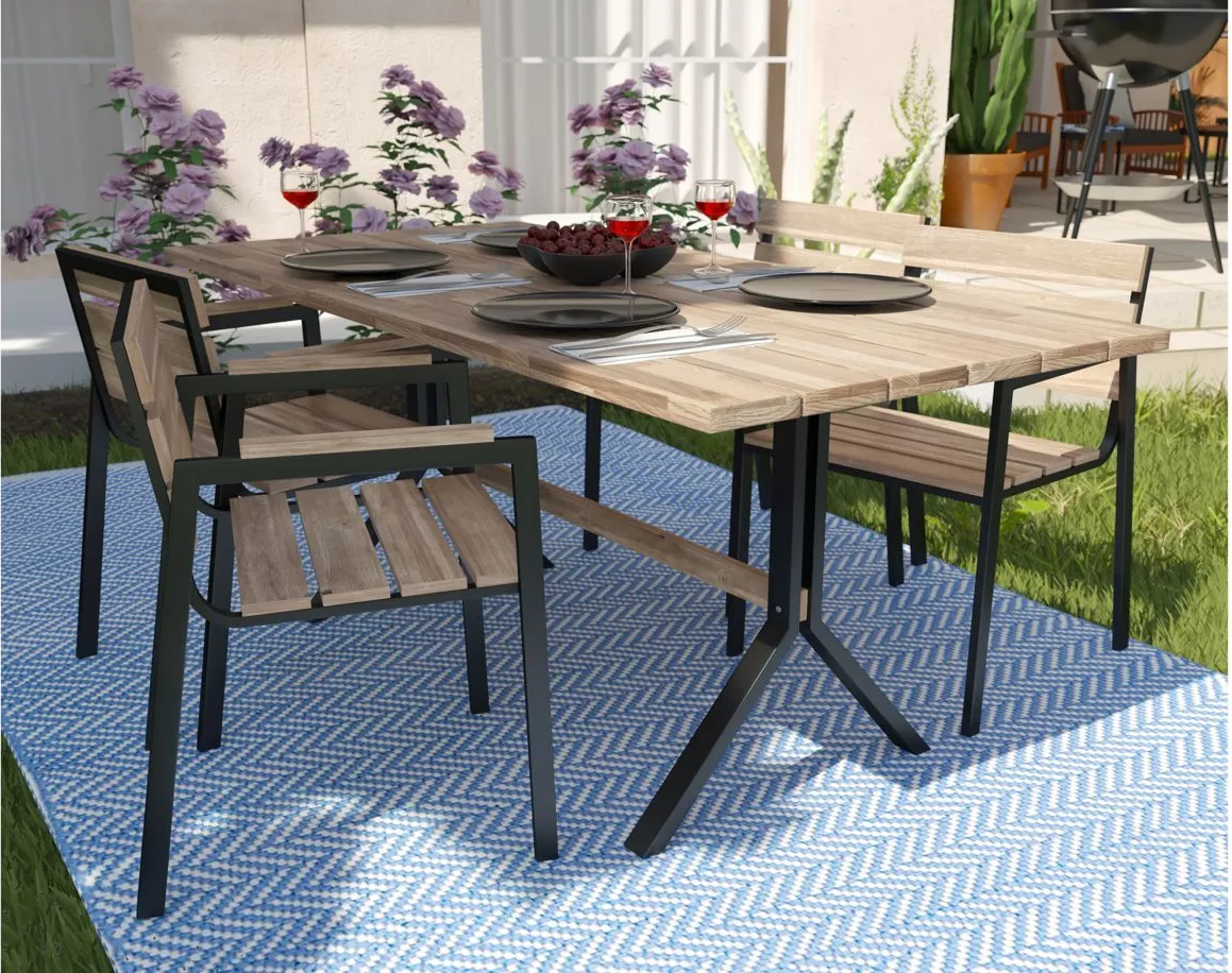 Straton 5-pc. Standlake Outdoor Dining Set in Natural by SEI Furniture