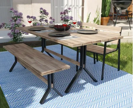 Straton 4-pc. Standlake Outdoor Dining Set in Natural by SEI Furniture