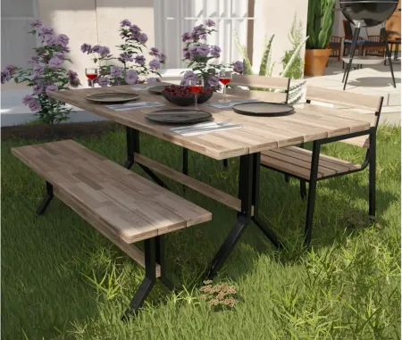 Straton Outdoor Dining Table in Natural by SEI Furniture