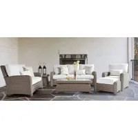 St Tropez 6-Pc Outdoor Living Set in Stone by South Sea Outdoor Living