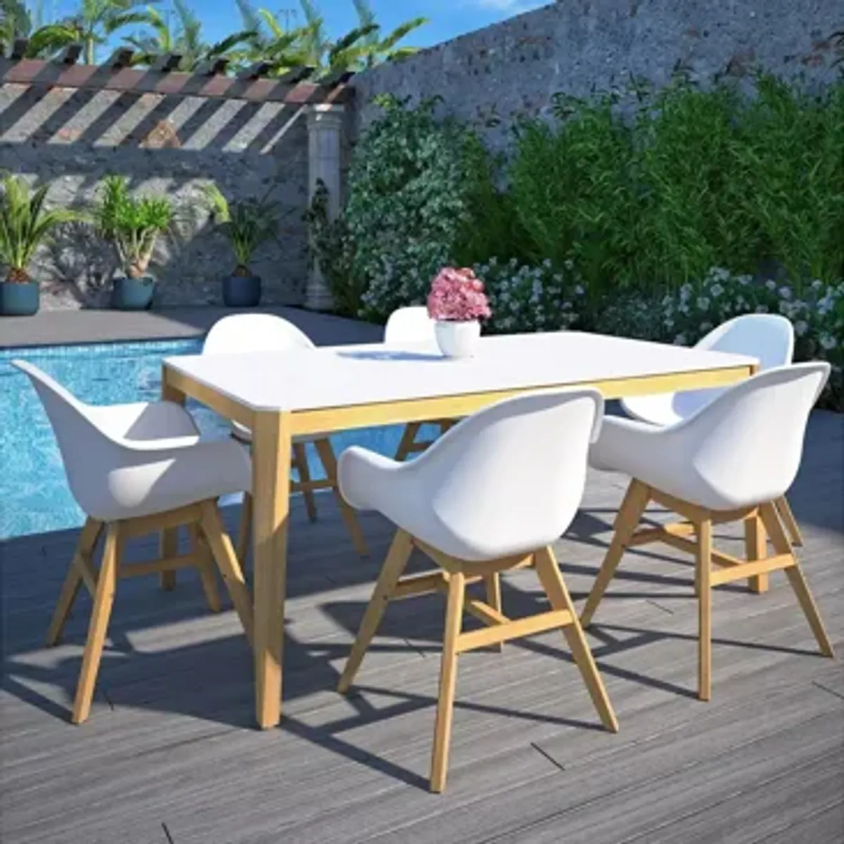 Amazonia Outdoor 7-pc. Eucalyptus Wood Dining Set