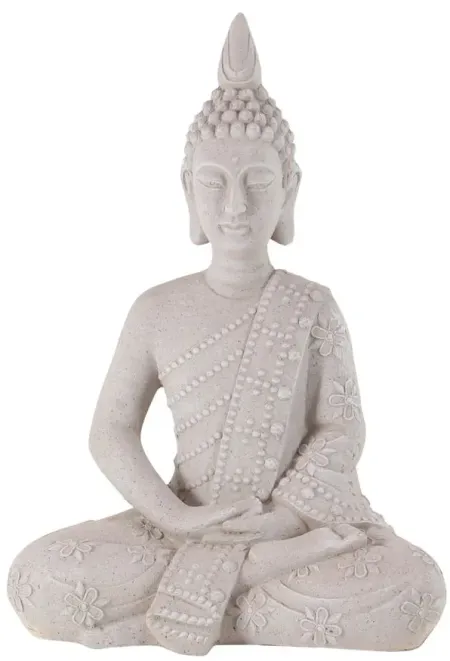 Ivy Collection Gray Magnesium Buddha Garden Sculpture in Gray by UMA Enterprises