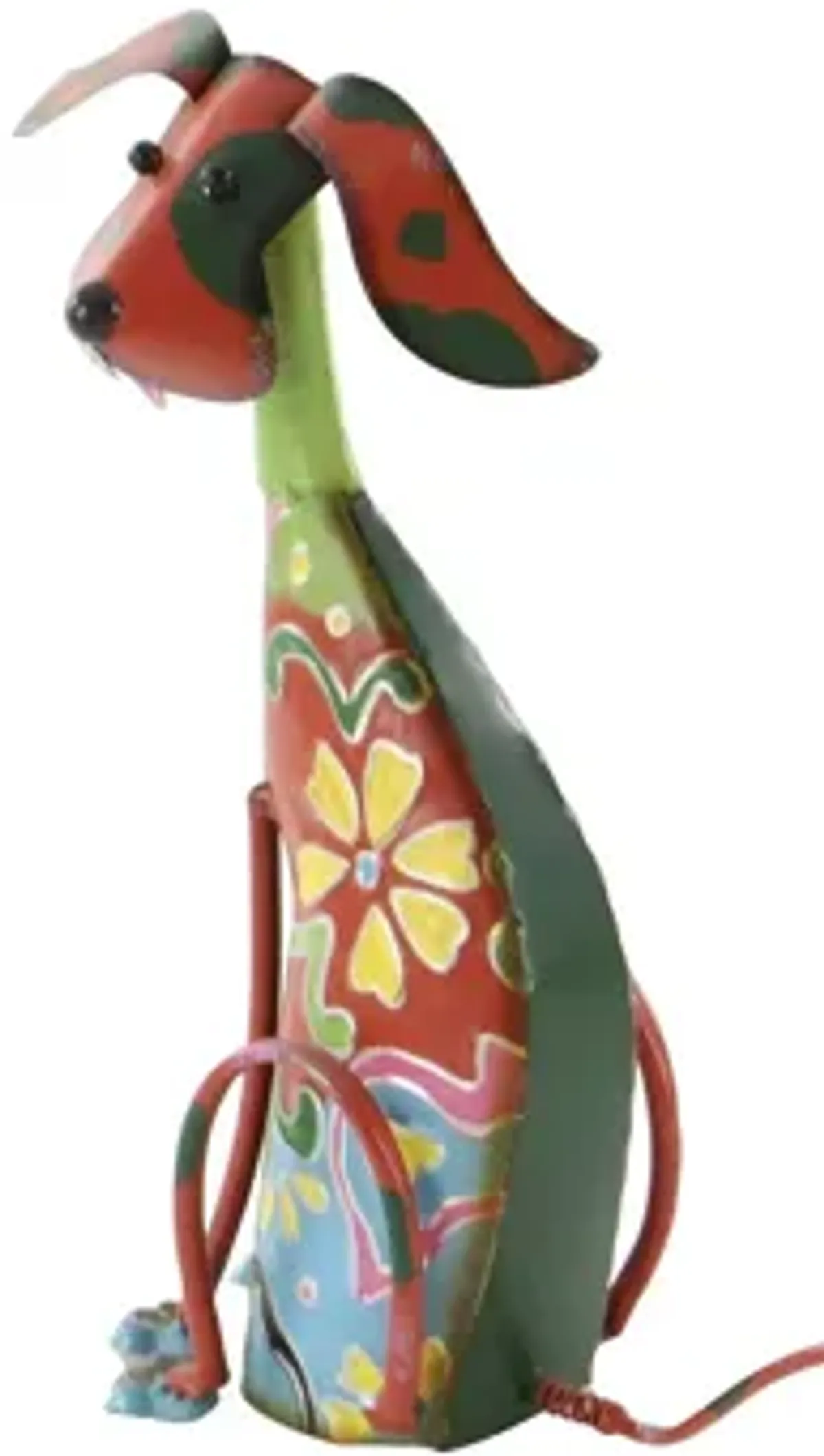Ivy Collection Multi Colored Metal Dog Garden Sculpture