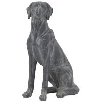 Ivy Collection Dog Sculpture in Black by UMA Enterprises