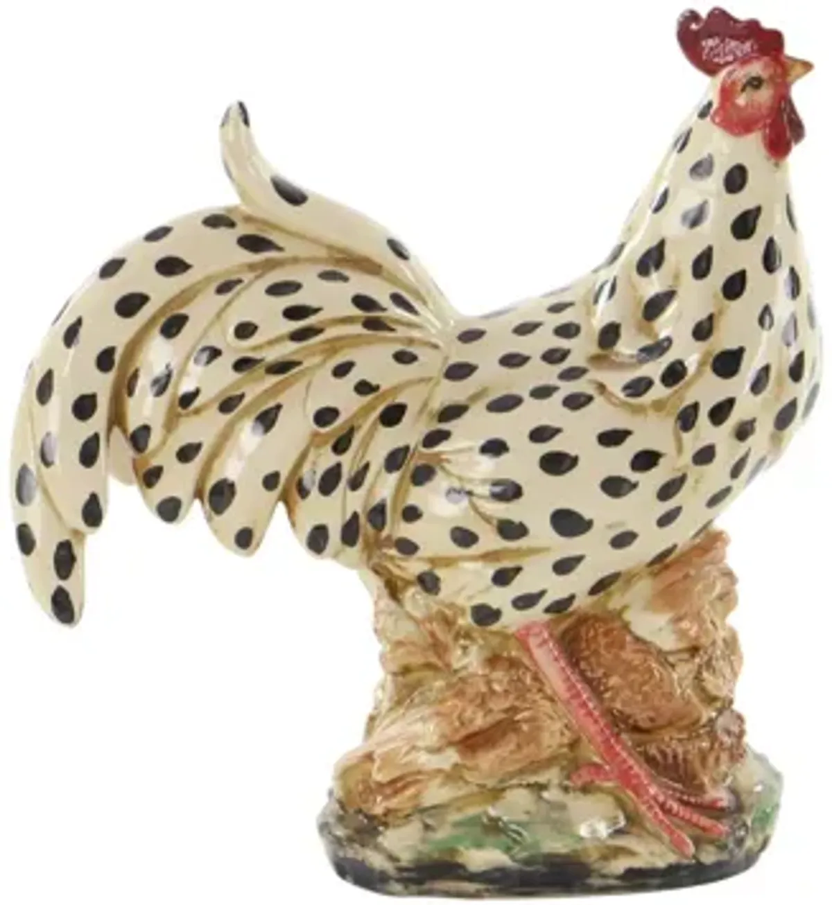 Ivy Collection Beige Ceramic Birds Garden Sculpture