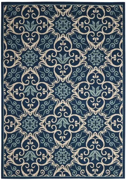 Caribbean Indoor/Outdoor Area Rug in Navy by Nourison