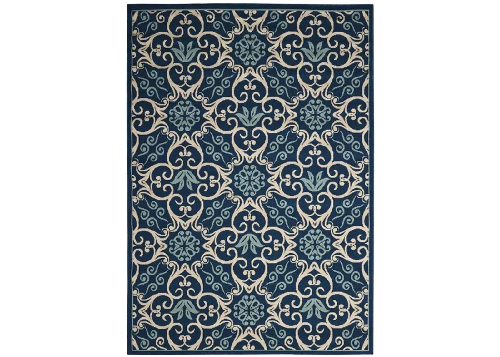 Caribbean Indoor/Outdoor Area Rug in Navy by Nourison