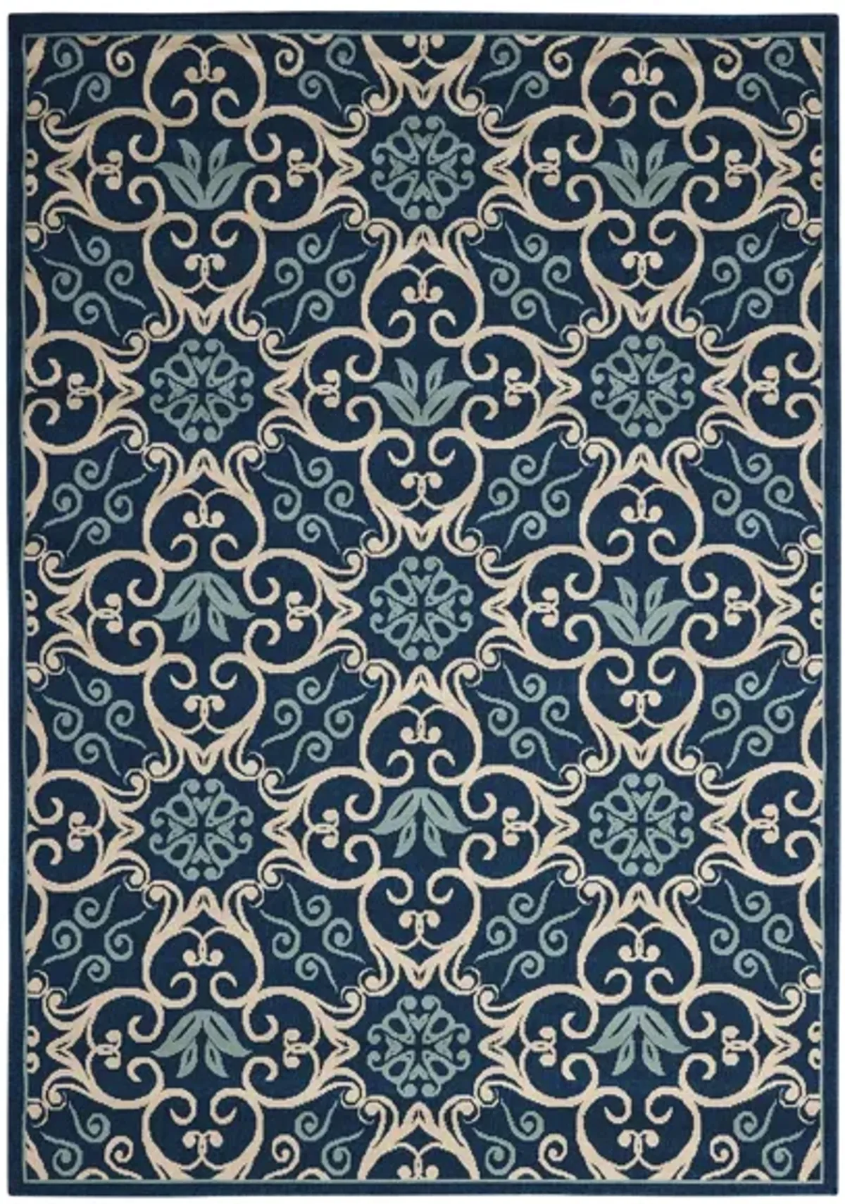 Caribbean Indoor/Outdoor Area Rug in Navy by Nourison