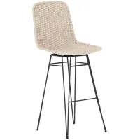 Dema Outdoor Swivel Bar Stool in Metal by Four Hands