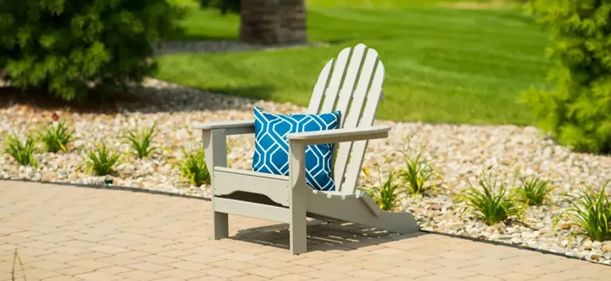 Icon Static Adirondack Chair in "Light Gray" by DUROGREEN OUTDOOR