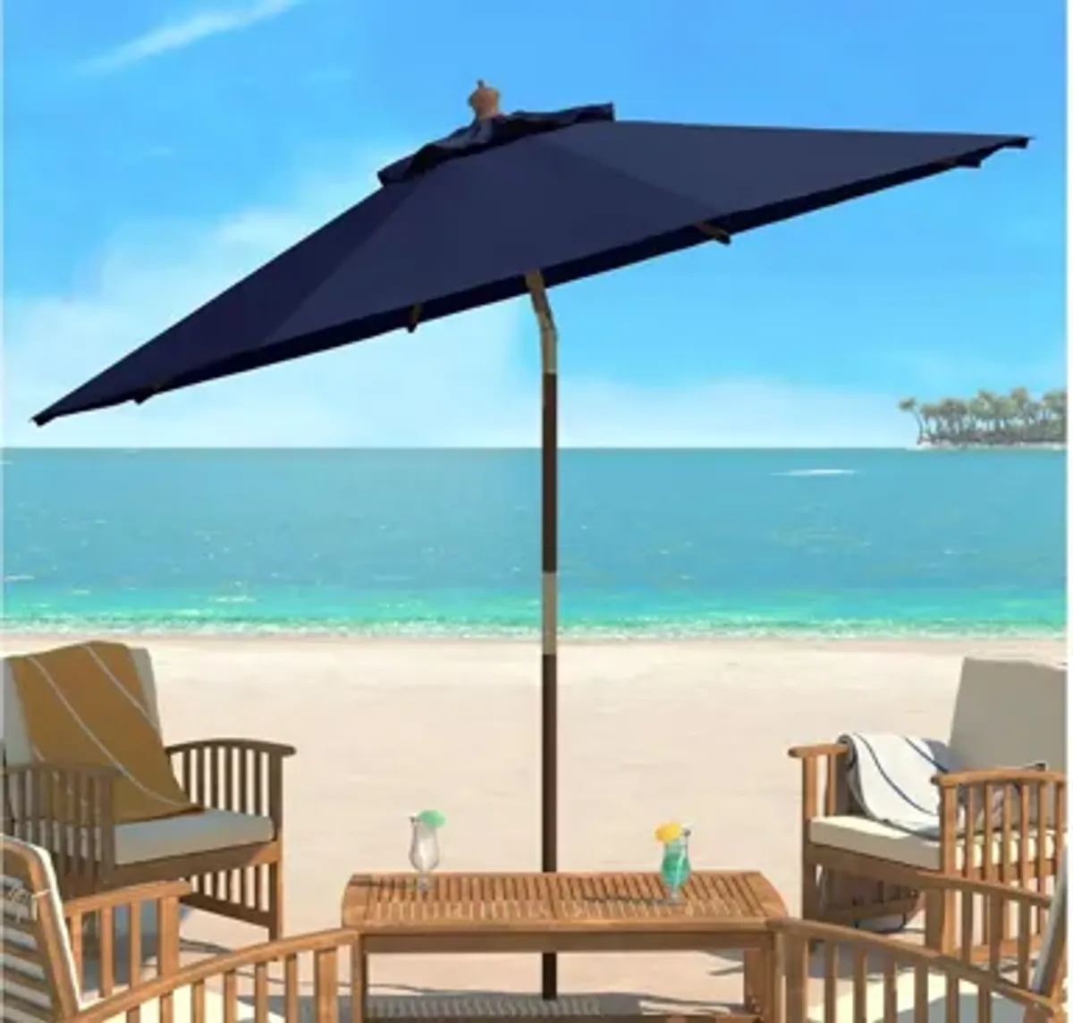 Cassidy Wooden Outdoor Umbrella