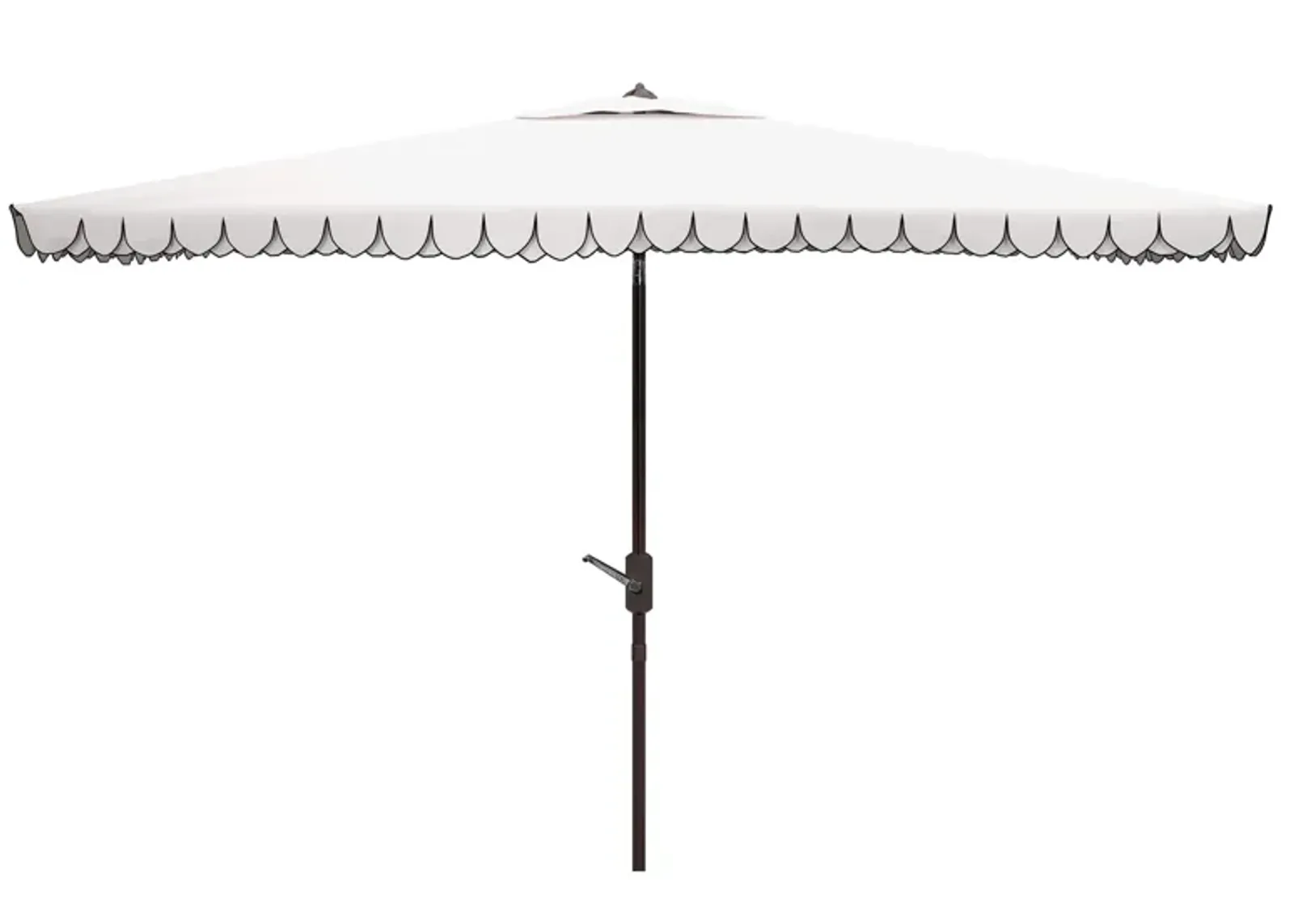 Chandler Outdoor Umbrella in Natural / Navy by Safavieh