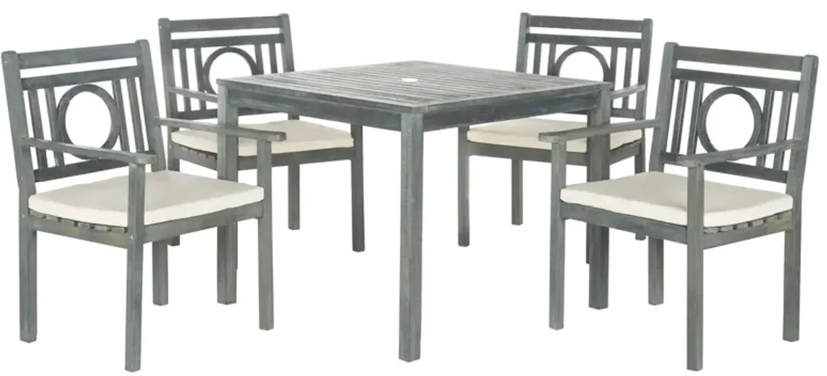 Danez 5-pc Dining Set in White by Safavieh