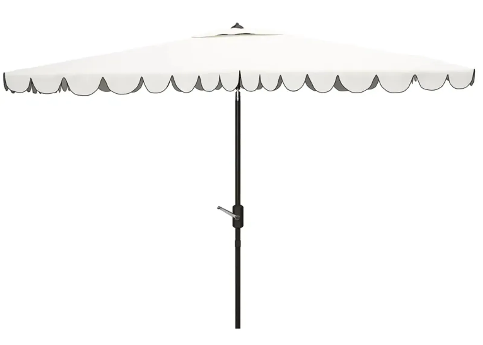 Doreen Rectangular Patio Umbrella in Ash Gray / White by Safavieh