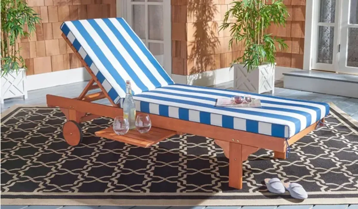 Newport Reclining Chaise Lounge w/ Side Table