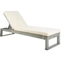 Sebesi Outdoor Sunlounger in Natural / Beige by Safavieh