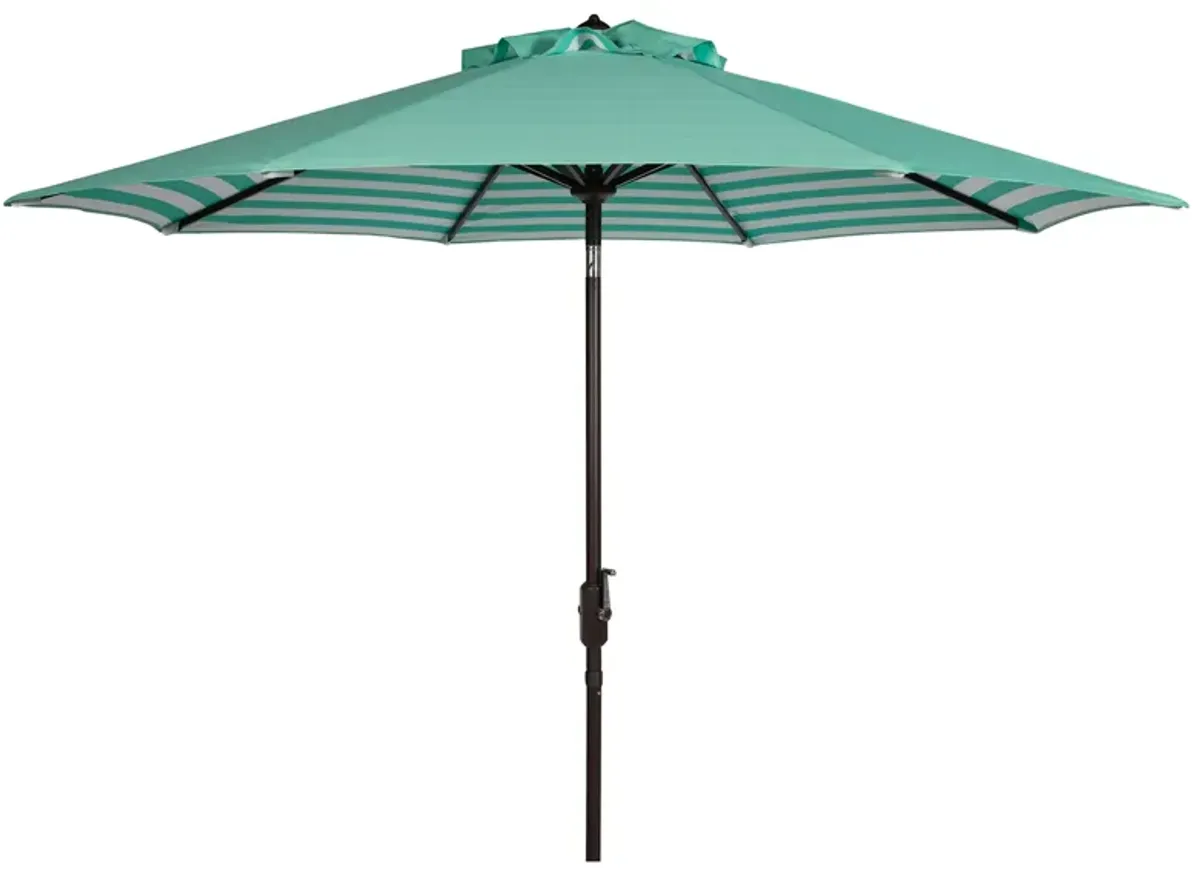 Shay Striped Crank Outdoor Auto-Tilt Umbrella