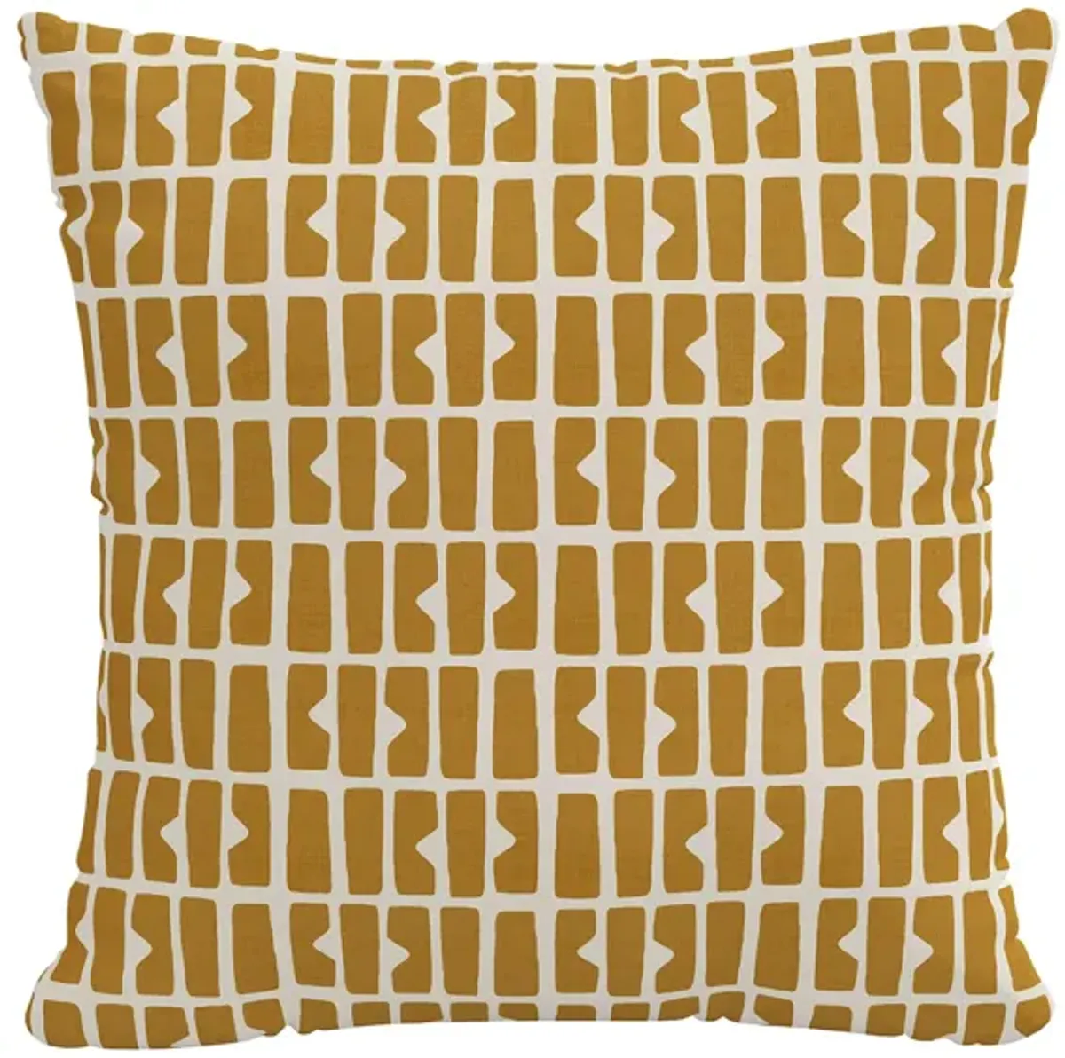 20" Outdoor Bloc Panel Pillow in Bloc Panel Mustard by Skyline