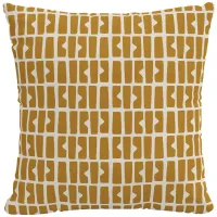 20" Outdoor Bloc Panel Pillow in Bloc Panel Mustard by Skyline