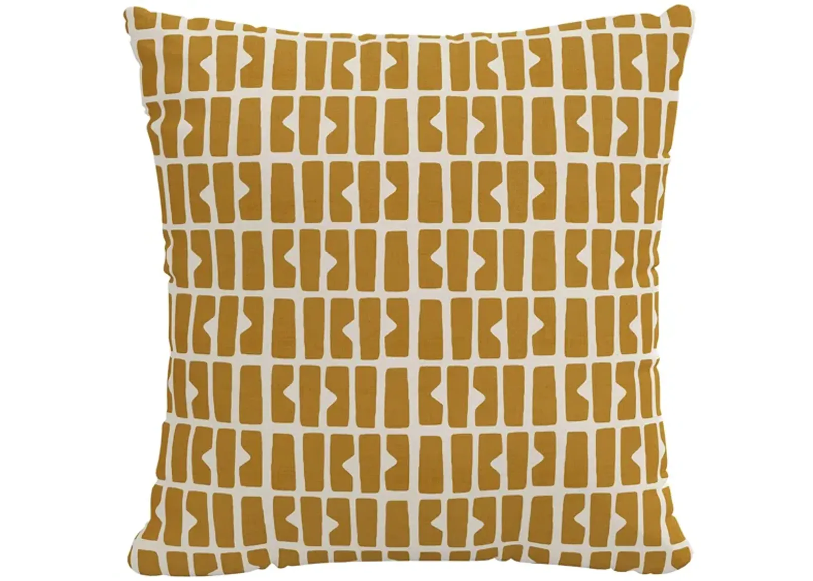 20" Outdoor Bloc Panel Pillow in Bloc Panel Mustard by Skyline