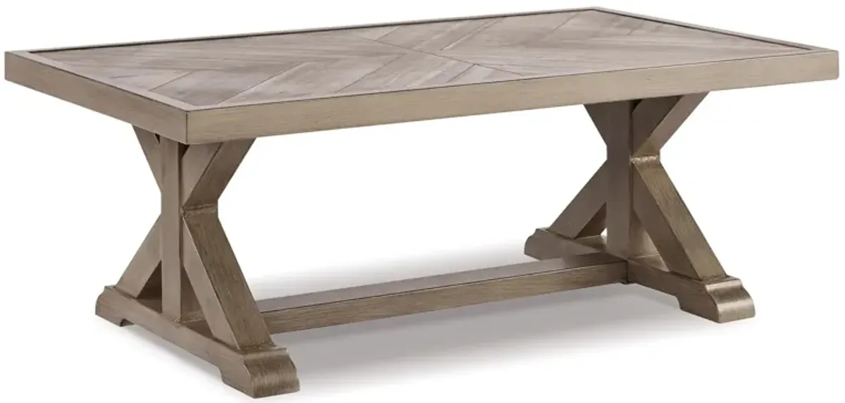 Beachcroft Coffee Table in Ivory, Gold, Matte Gray, Brown by Ashley Furniture