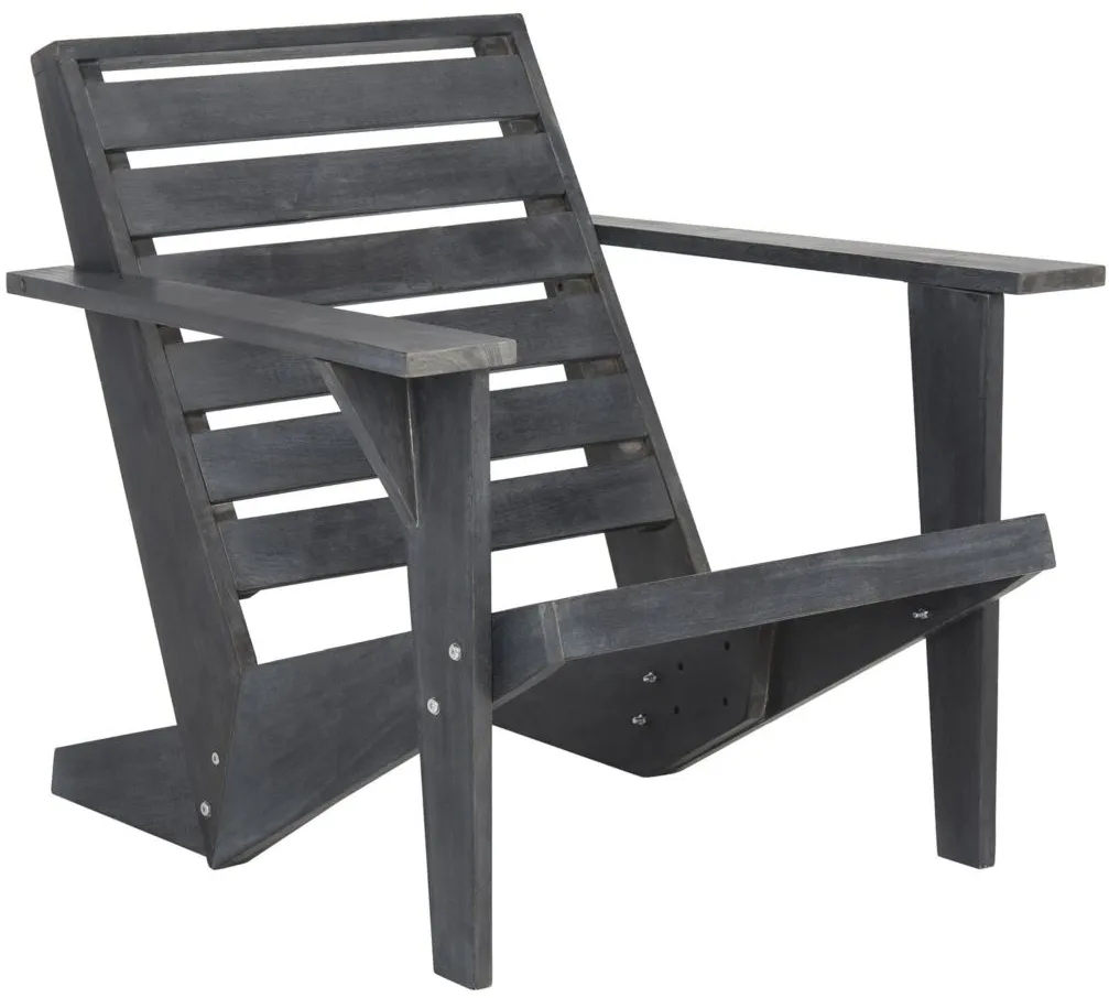 Lanty Outdoor Adirondack Chair in Gray by Safavieh