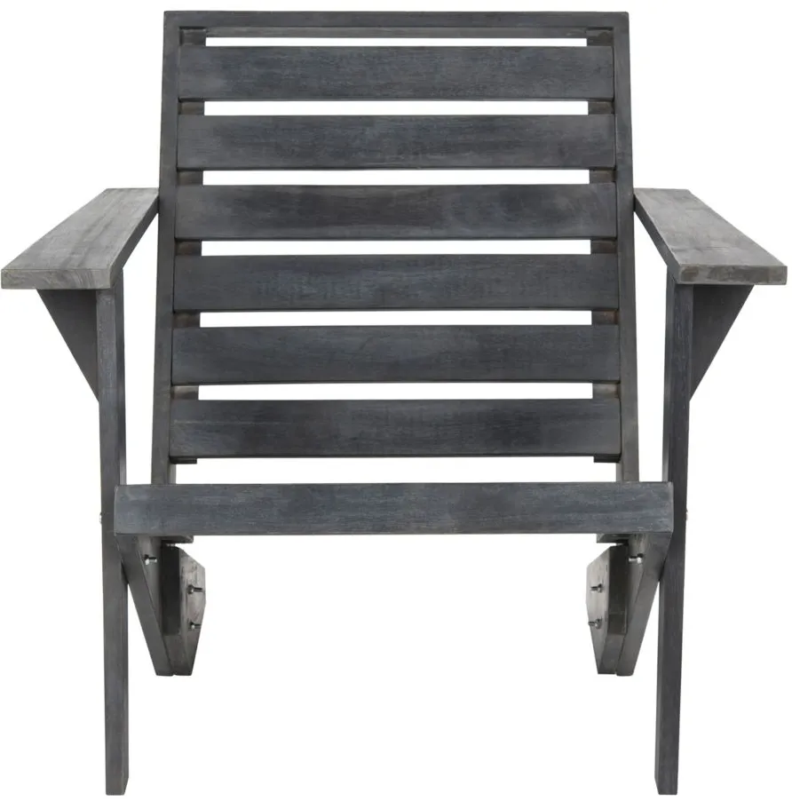 Lanty Outdoor Adirondack Chair in Gray by Safavieh