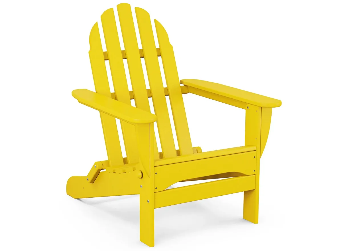 Classic Folding Adirondack Chair in Lemon by Polywood