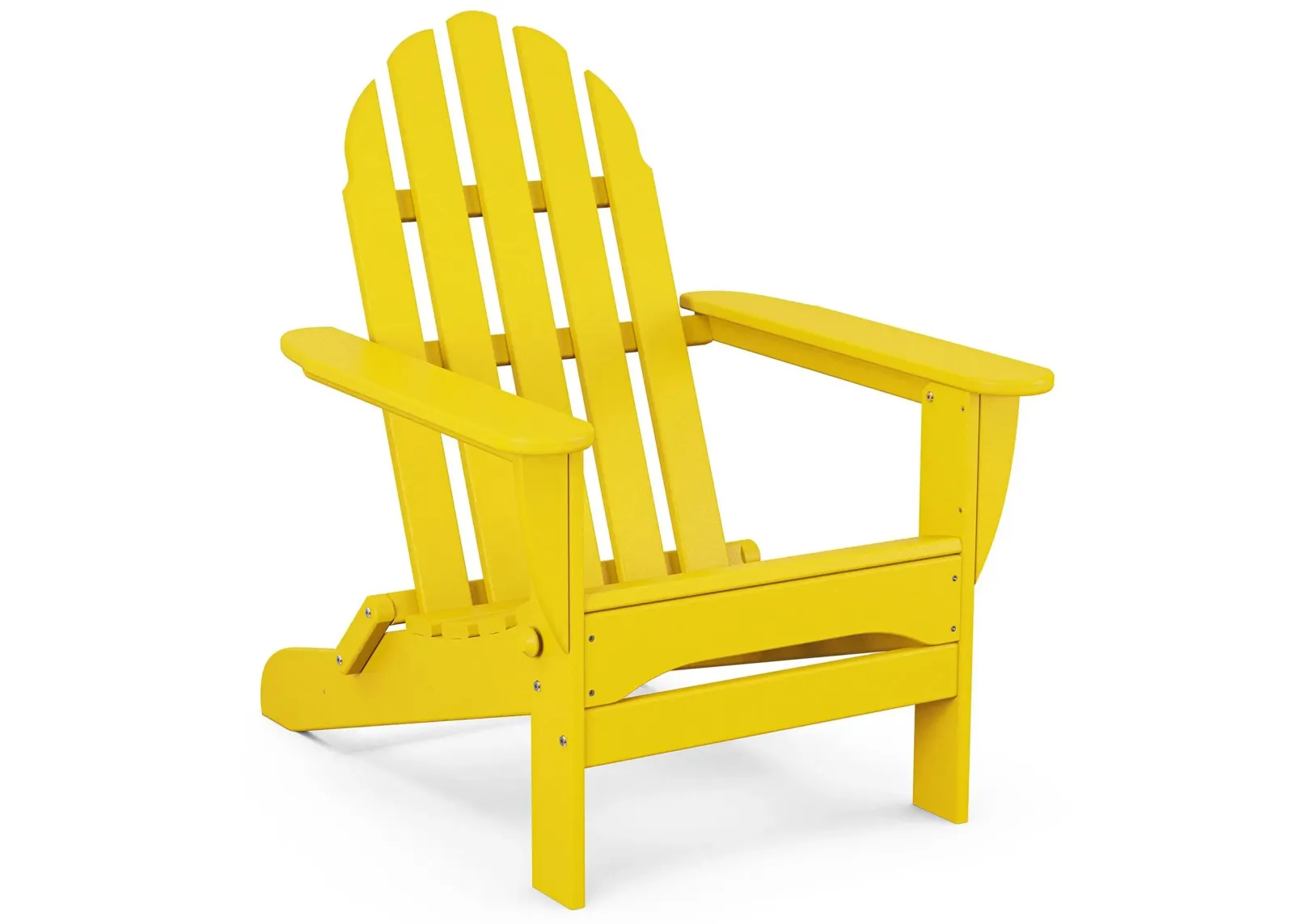 Classic Folding Adirondack Chair in Lemon by Polywood