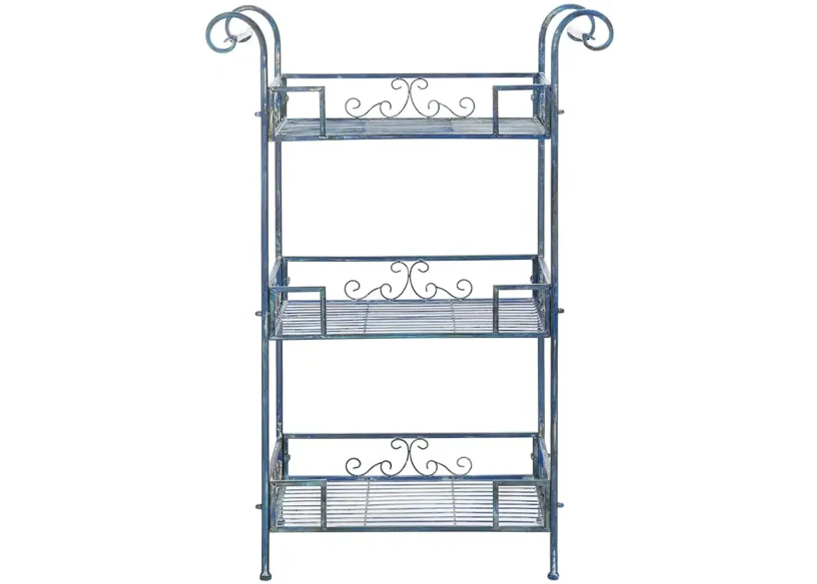 Jesvita Outdoor 3 Tier Shelf in Blue by Safavieh