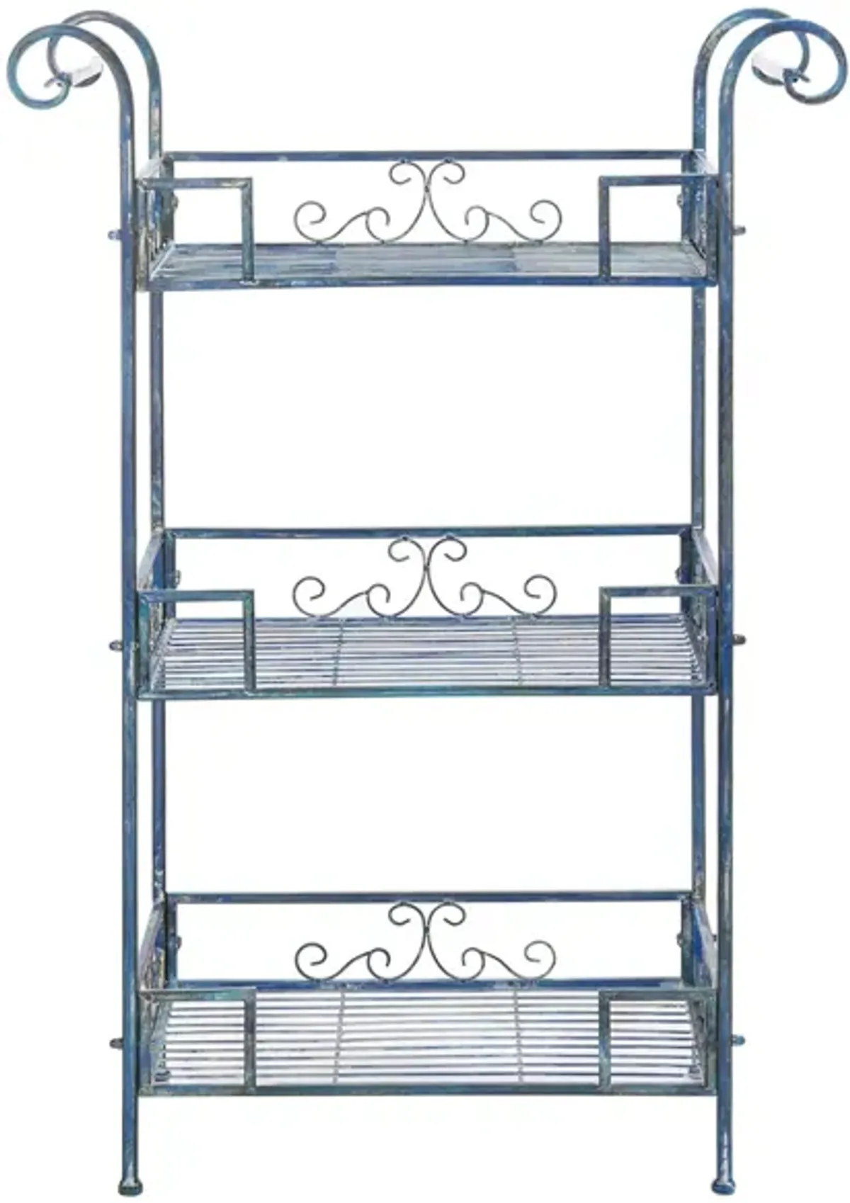 Jesvita Outdoor 3 Tier Shelf in Blue by Safavieh