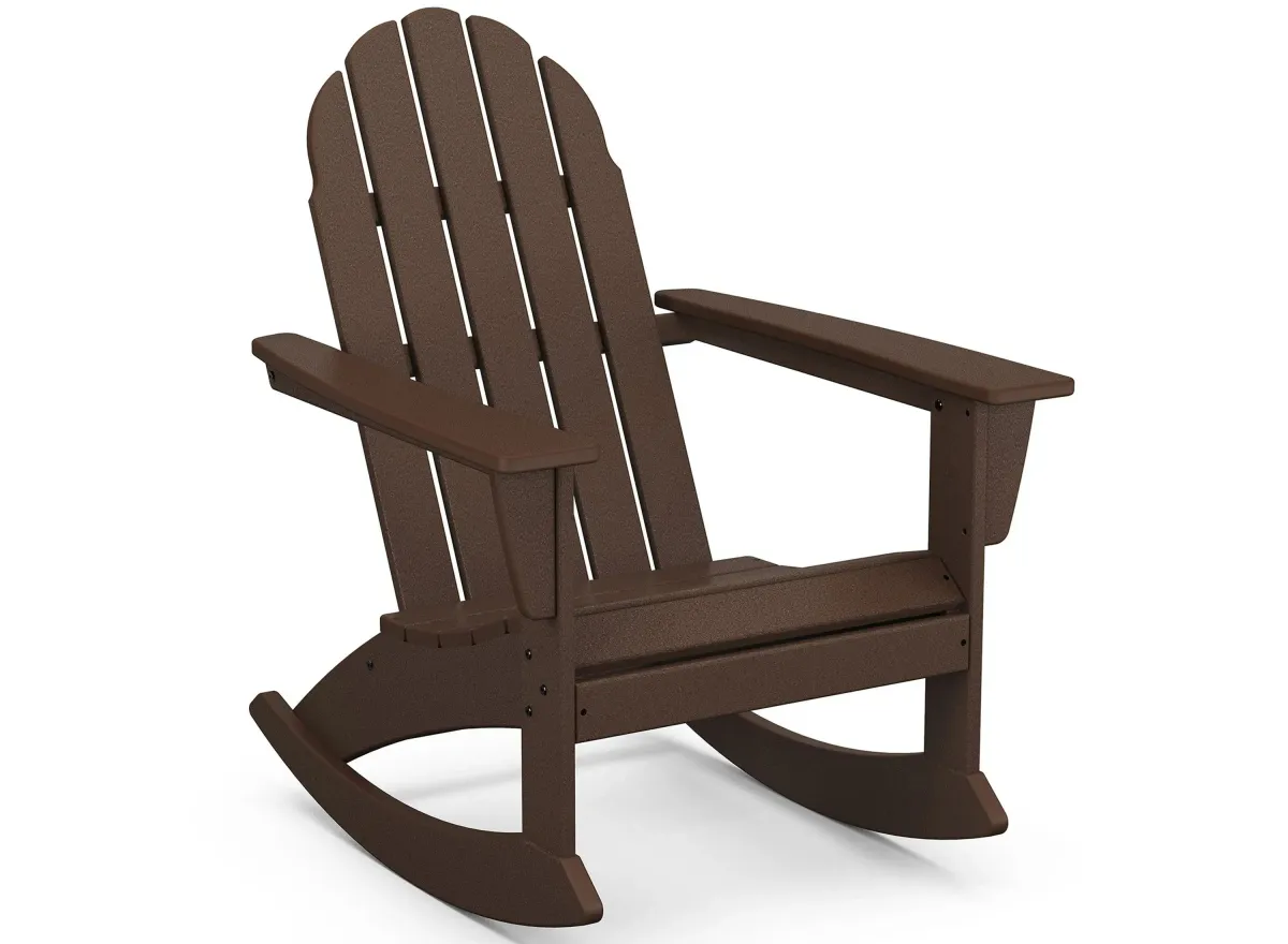 Vineyard Adirondack Rocking Chair in Mahogany by Polywood