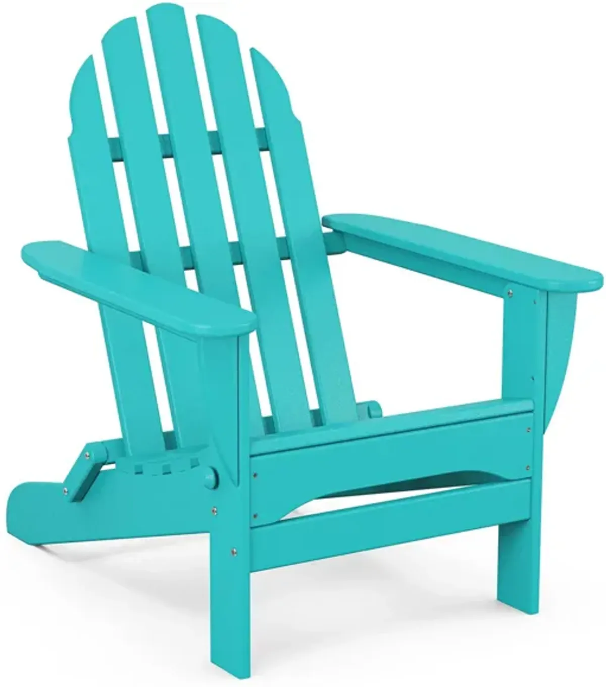 Classic Folding Adirondack Chair in Aruba by Polywood