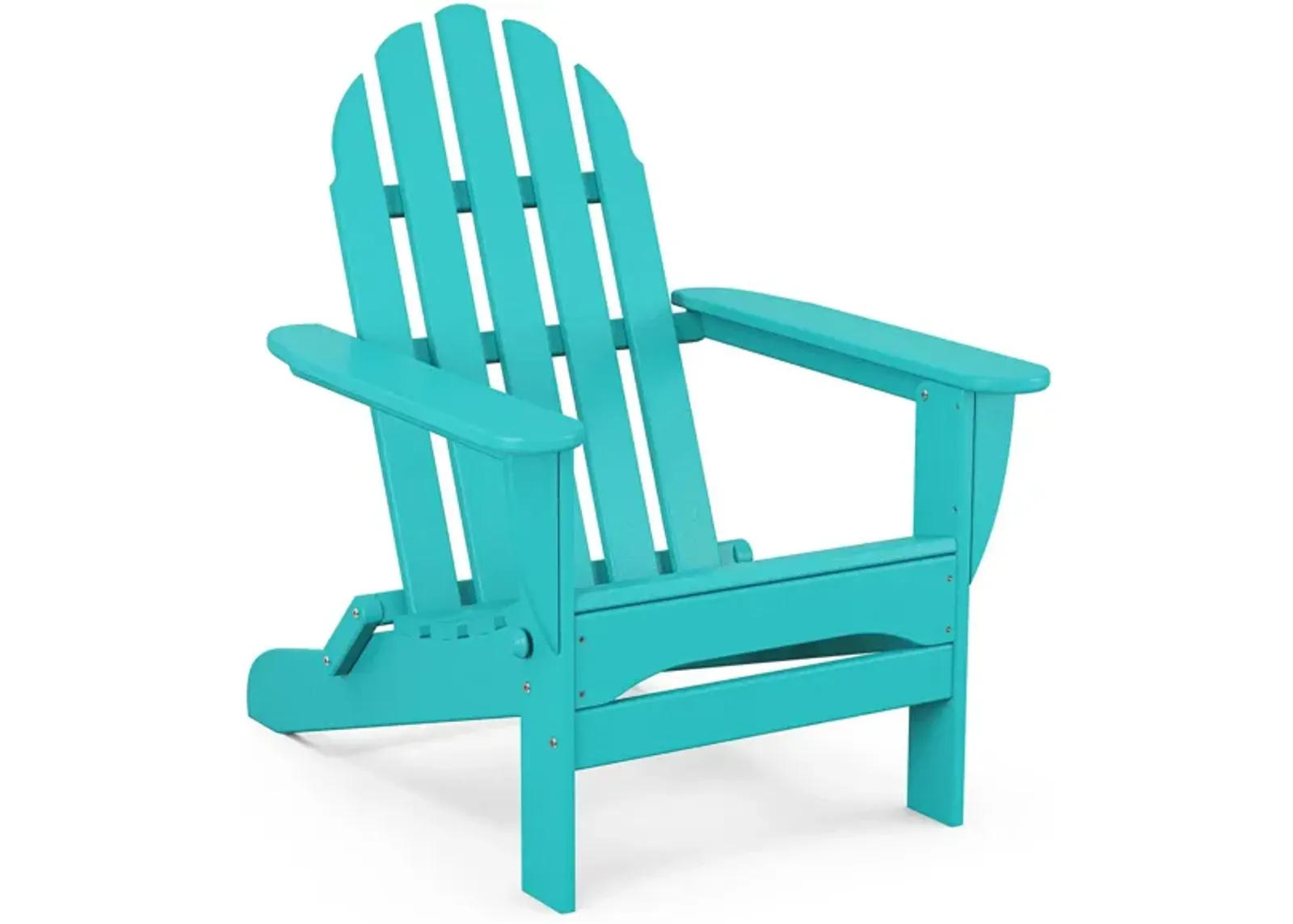 Classic Folding Adirondack Chair in Aruba by Polywood