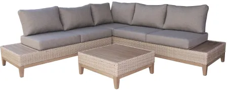 Antique Eucalyptus 2-pc. Outdoor Sectional in Natural by Outdoor Interiors