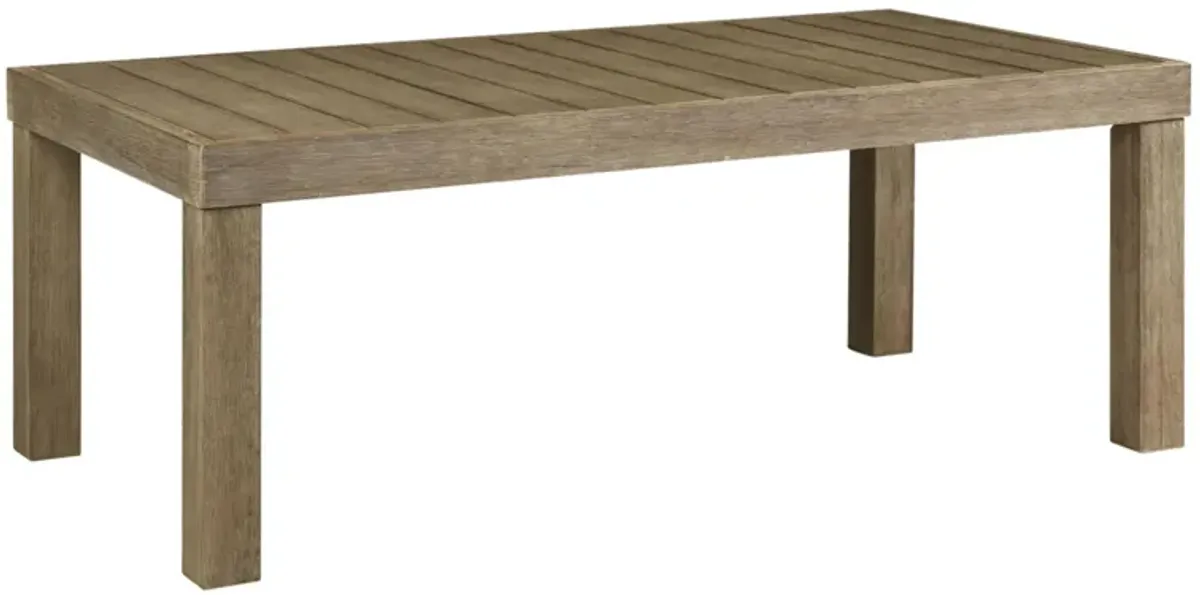 Silo Point Outdoor Rectangular Cocktail Table in Natural by Ashley Furniture