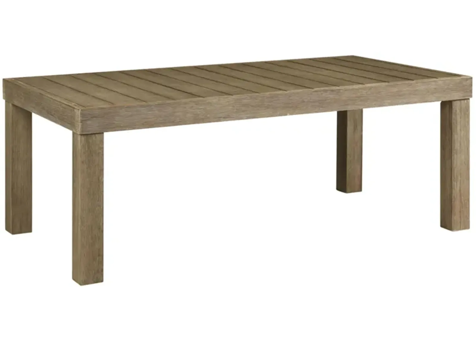 Silo Point Outdoor Rectangular Cocktail Table in Natural by Ashley Furniture