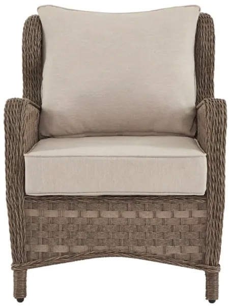Clear Ridge Outdoor Lounge Chairs with Cushions - Set of 2 in Brown by Ashley Furniture