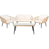 Henderson 4-pc. Patio Set in Ivory by Safavieh