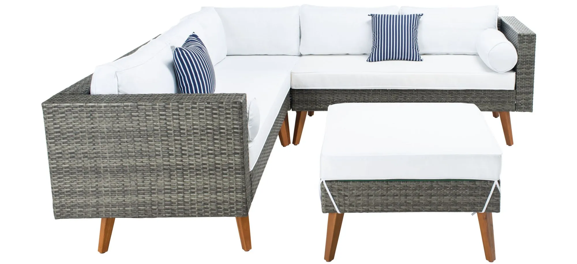 Lynwood 3-pc. Outdoor Sectional Set in Ivory by Safavieh